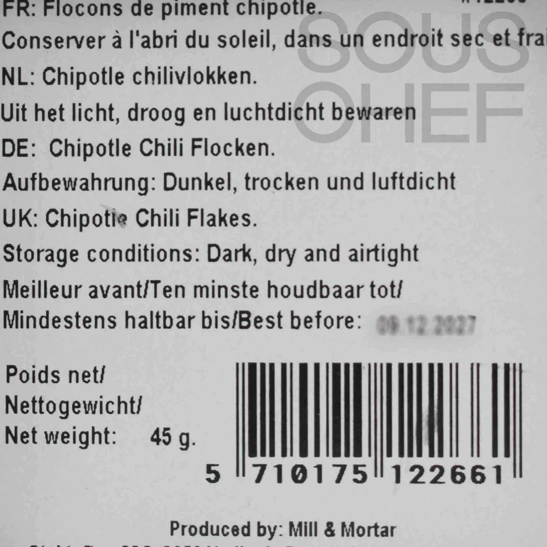 Mill & Mortar Chipotle Chilli Flakes, 45g