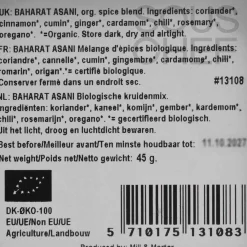 Mill & Mortar Organic Baharat Asani, 45g