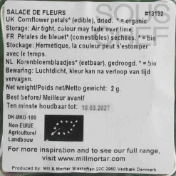 Mill & Mortar Organic Salade de Fleurs, 2g