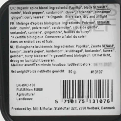 Mill & Mortar Organic Tandoori Masala, 50g