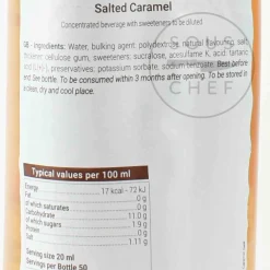 Monin No Added Sugar Salted Caramel Syrup, 1 Litre