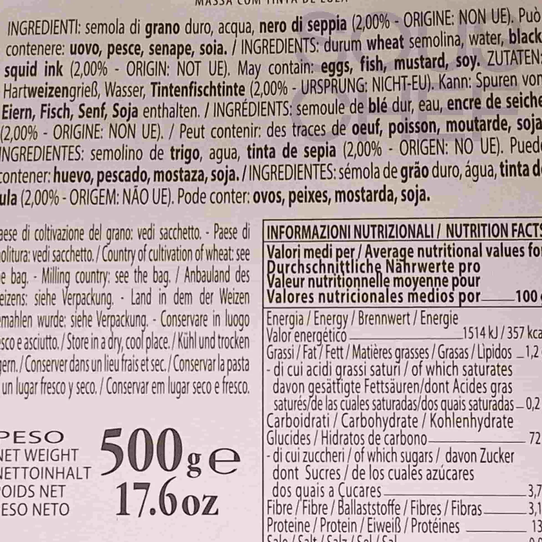 Morelli Black and White Fregola, 500g