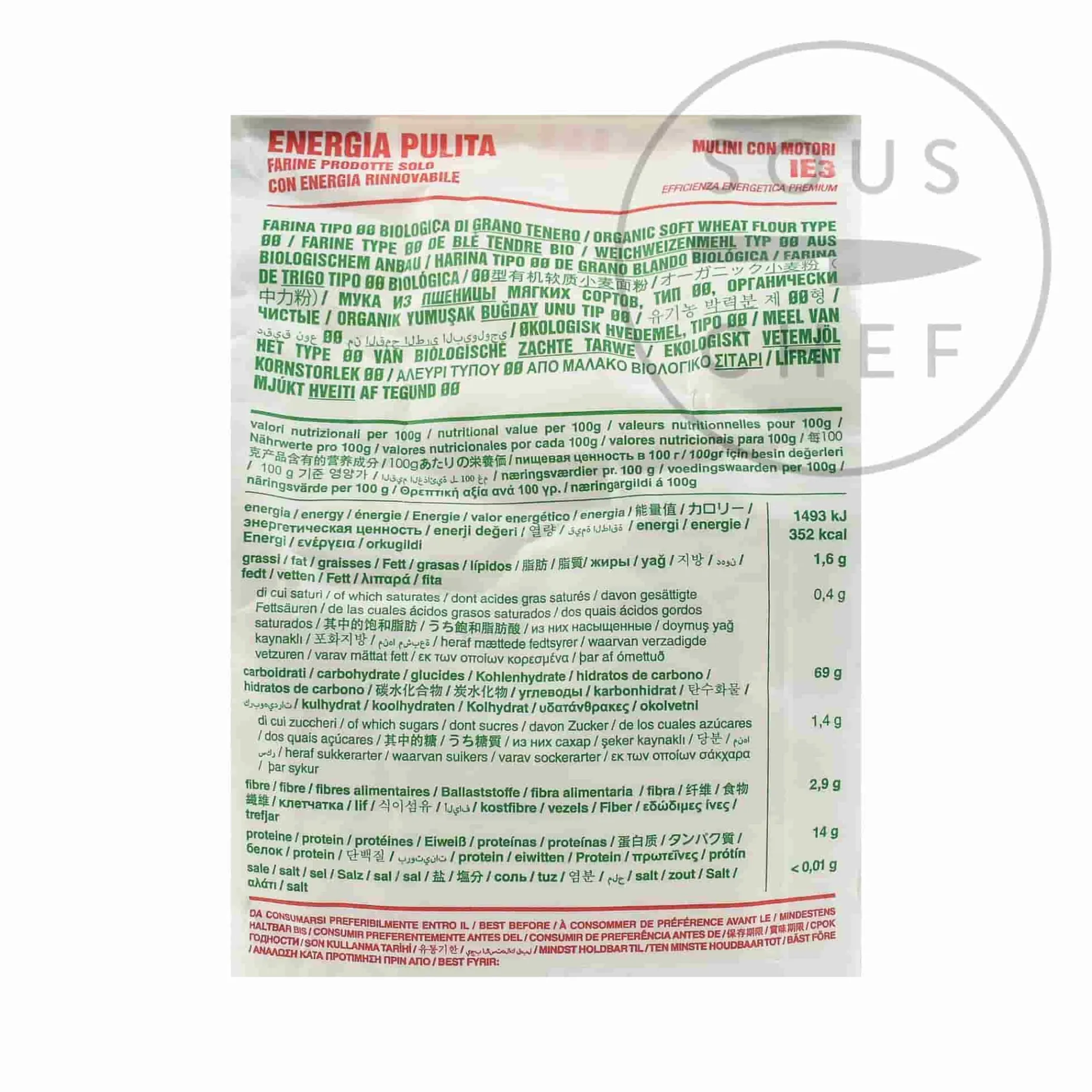 Mulino Marino Organic 00 Flour, 1kg