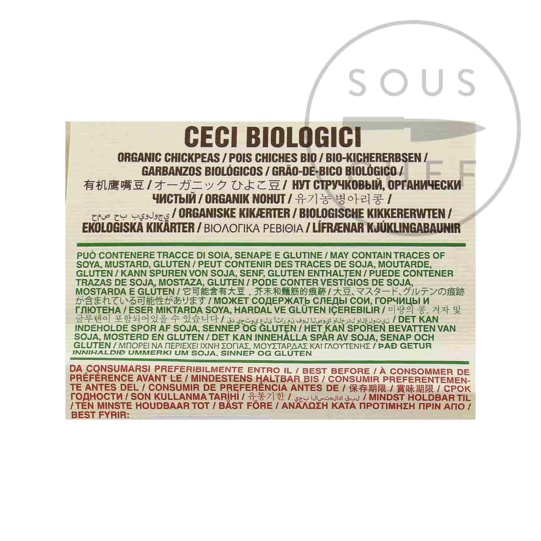 Mulino Marino Organic Chickpeas, 1kg