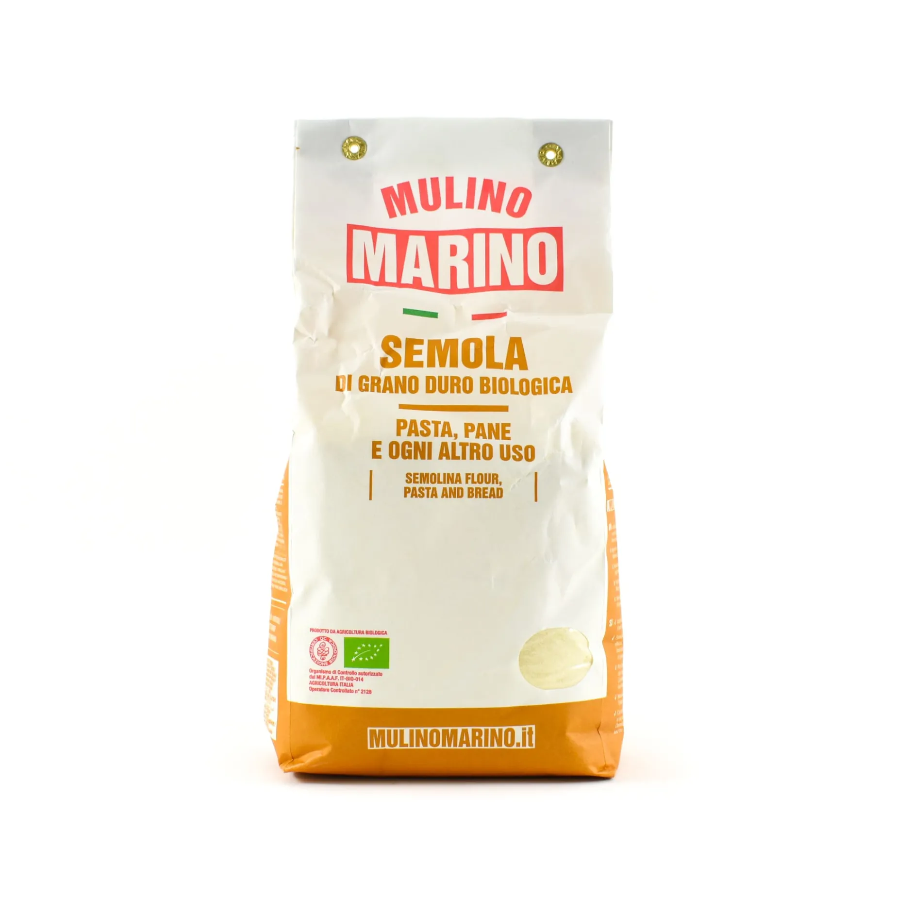 Mulino Marino Organic Semola di Grano Duro Wheat Flour, 1kg