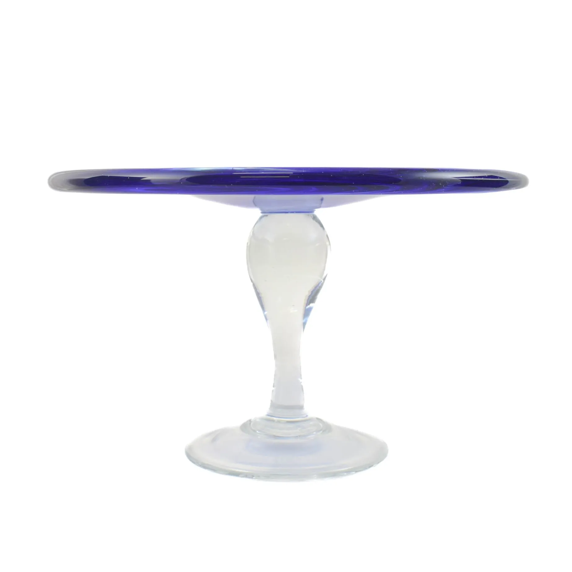 Murano Glass Blue Cake Stand, 25cm