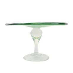 Murano Glass Green Cake Stand, 25cm