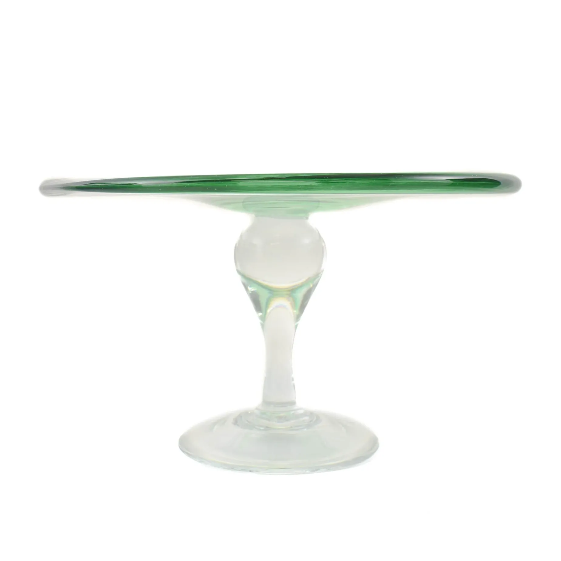 Murano Glass Green Cake Stand, 25cm