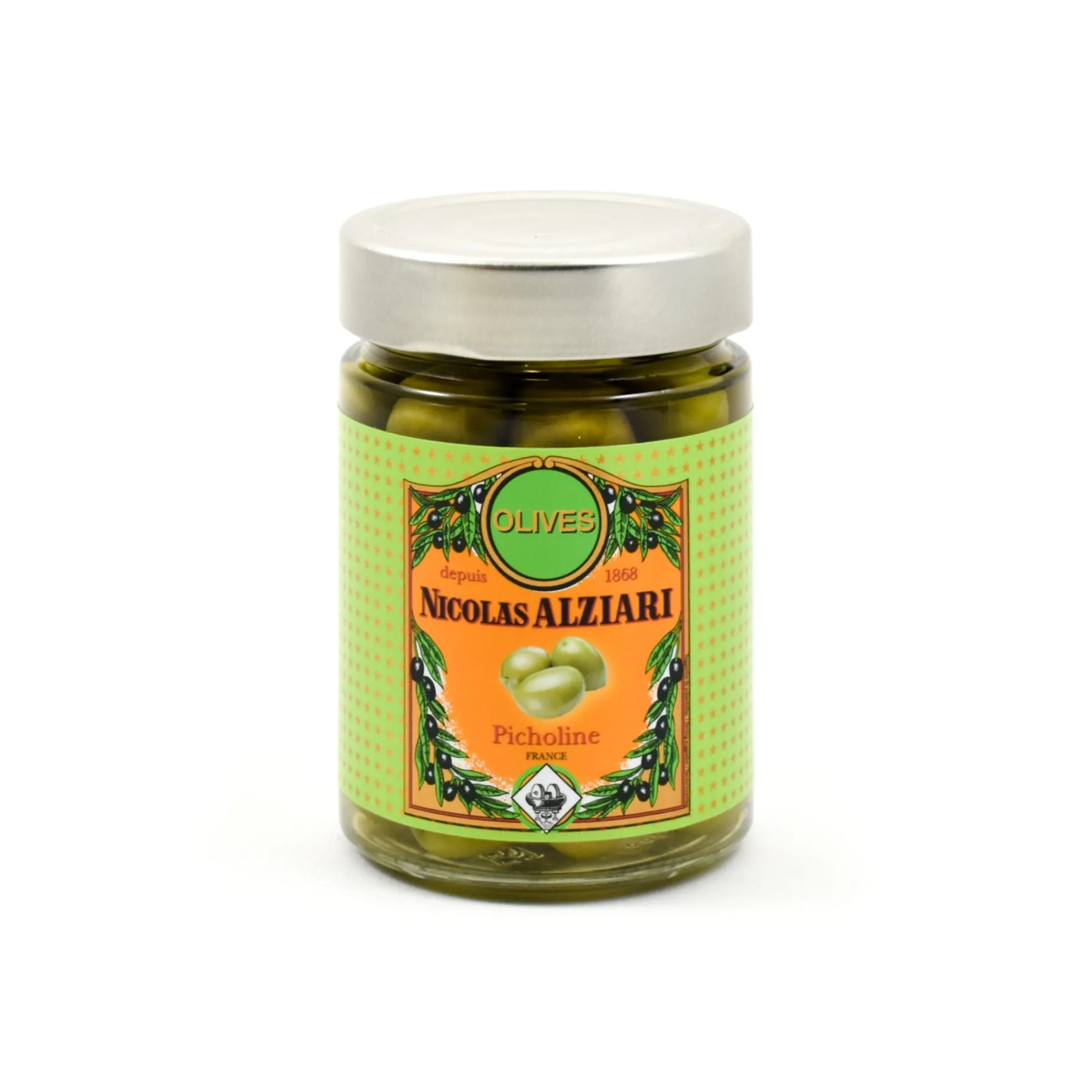 Nicolas Alziari Green Picholine Olives, 200g