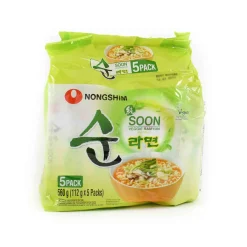 Nongshim Veggie Soon Ramyun Multi Pack Noodles, 5 x 112g