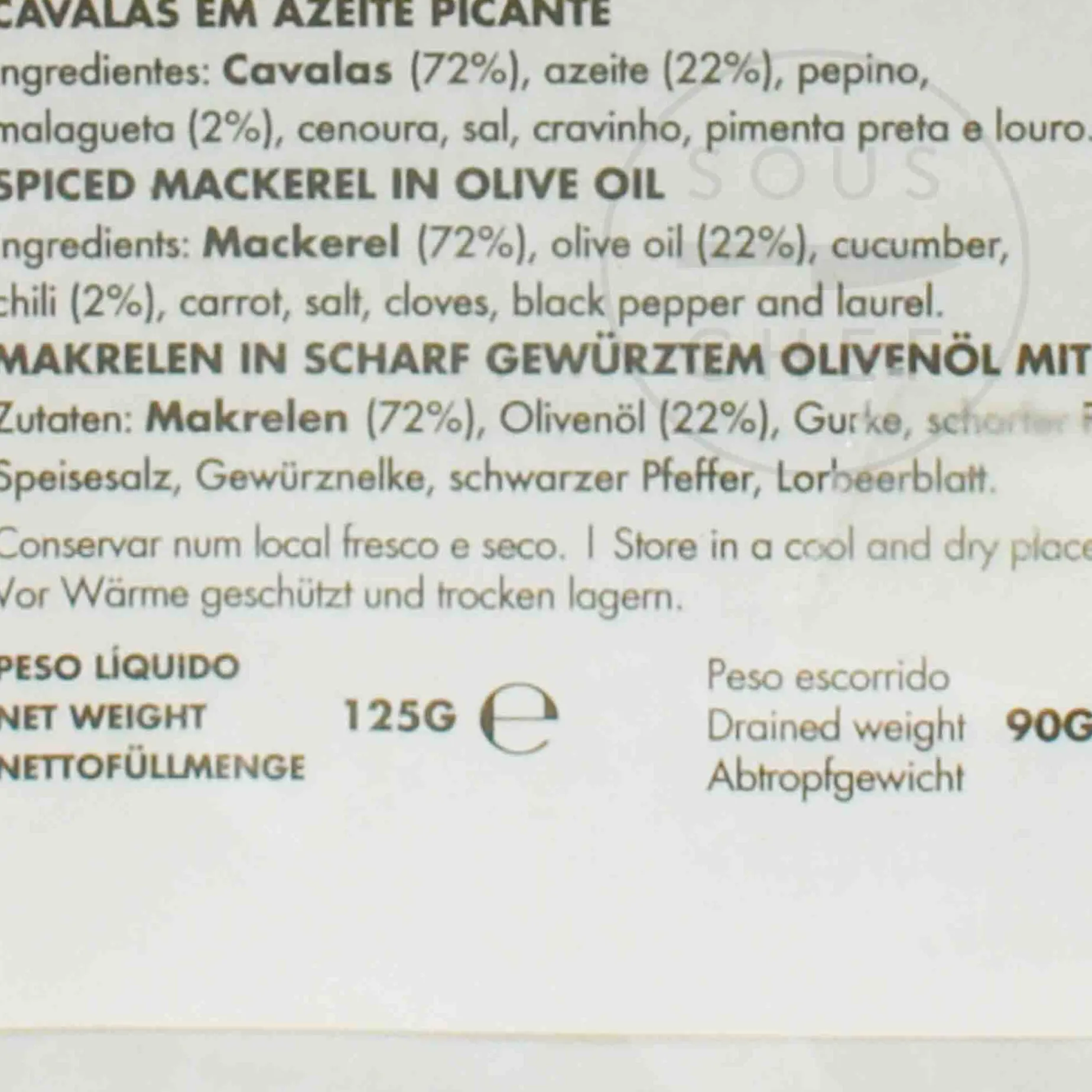 Nuri Mackerel in Olive Oil, Spicy 125g