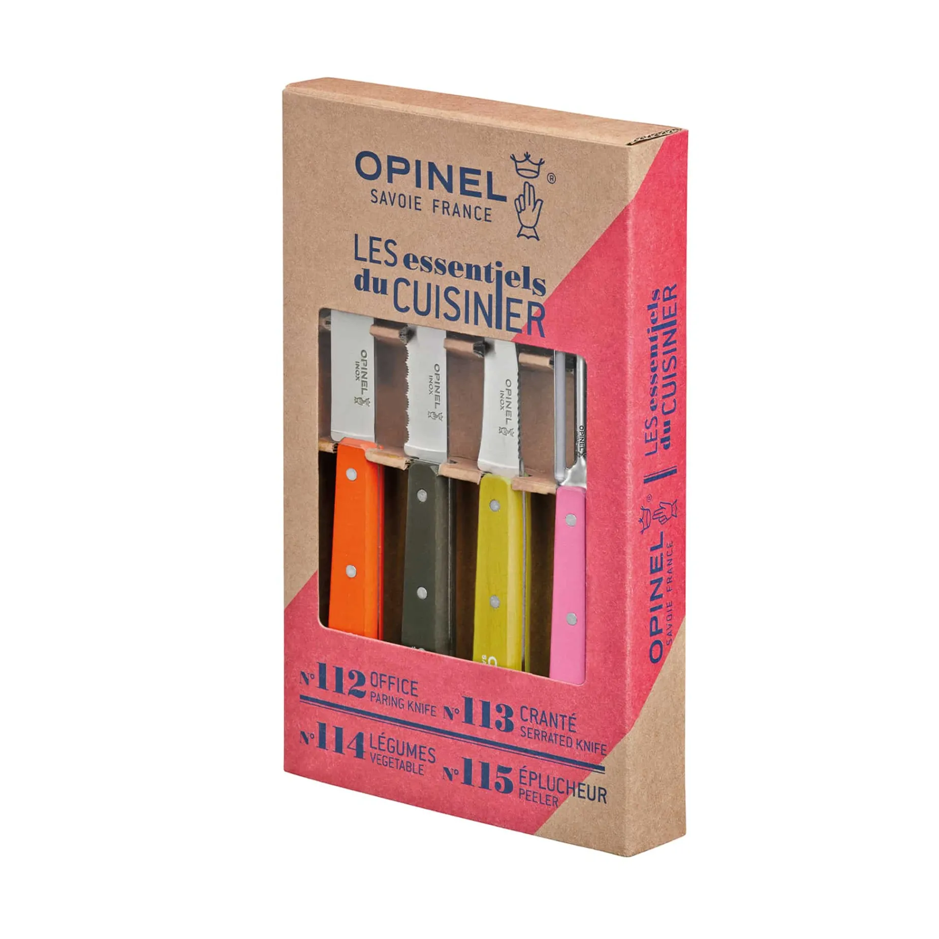 Opinel 4 Piece Brights Kitchen Essentials Knife Set