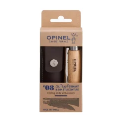 Opinel Folding Knife Gift Set with Faux Leather Sheath