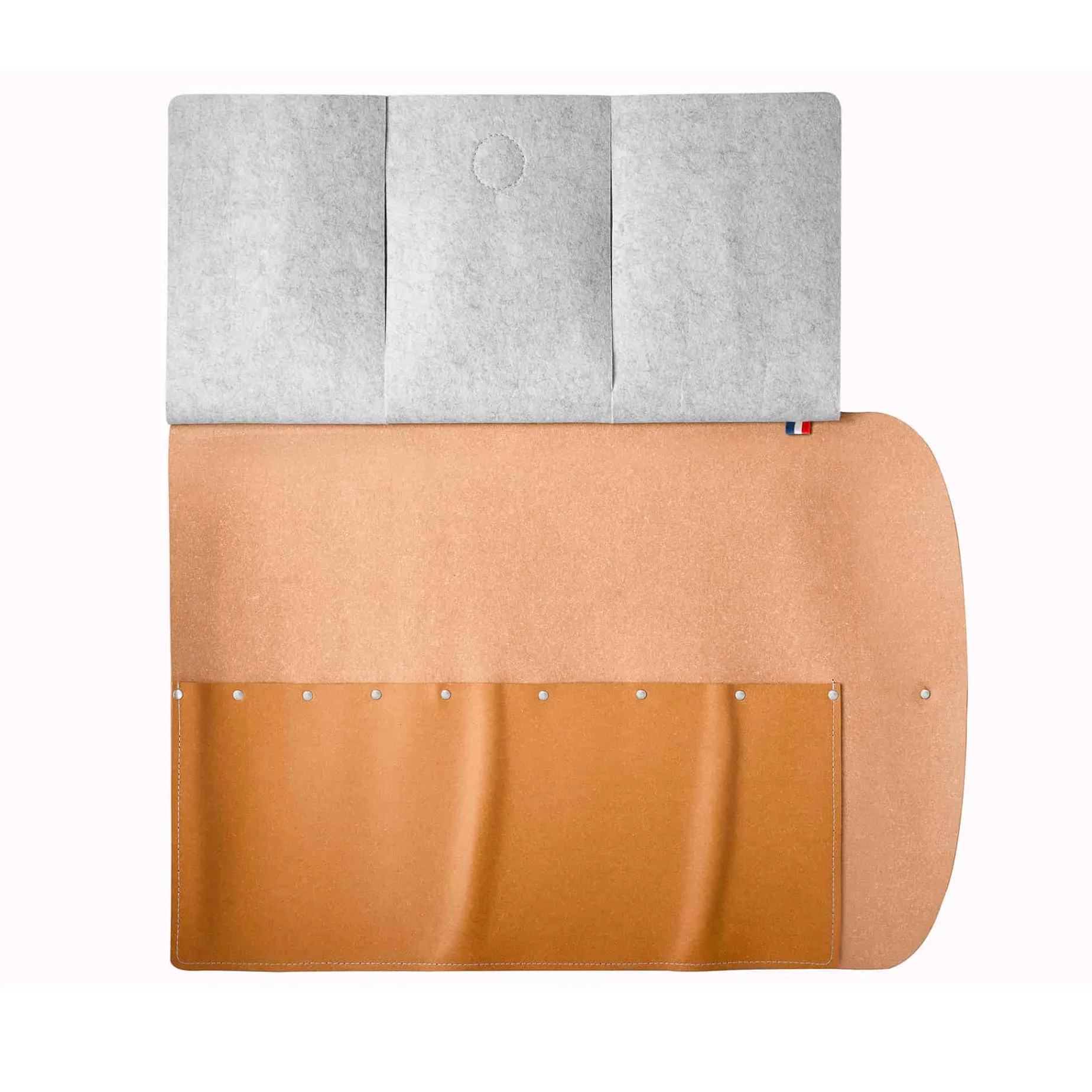 Opinel Reclaimed Leather 8 Slot Knife Roll