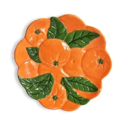 Orange Ceramic Plate, 23.5cm