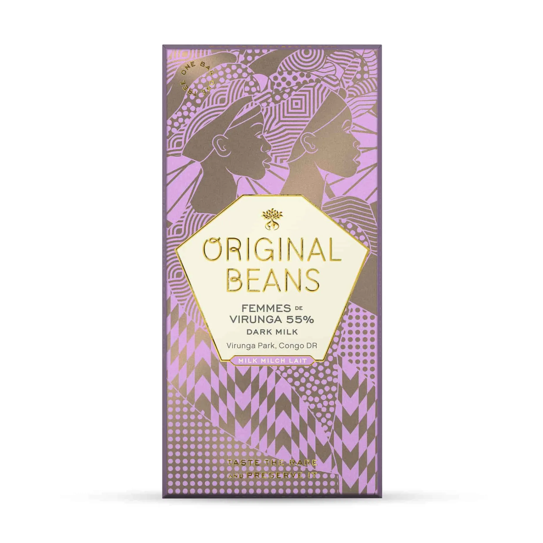Original Beans 55% Femmes de Virunga Dark Milk Chocolate Bar, 70g