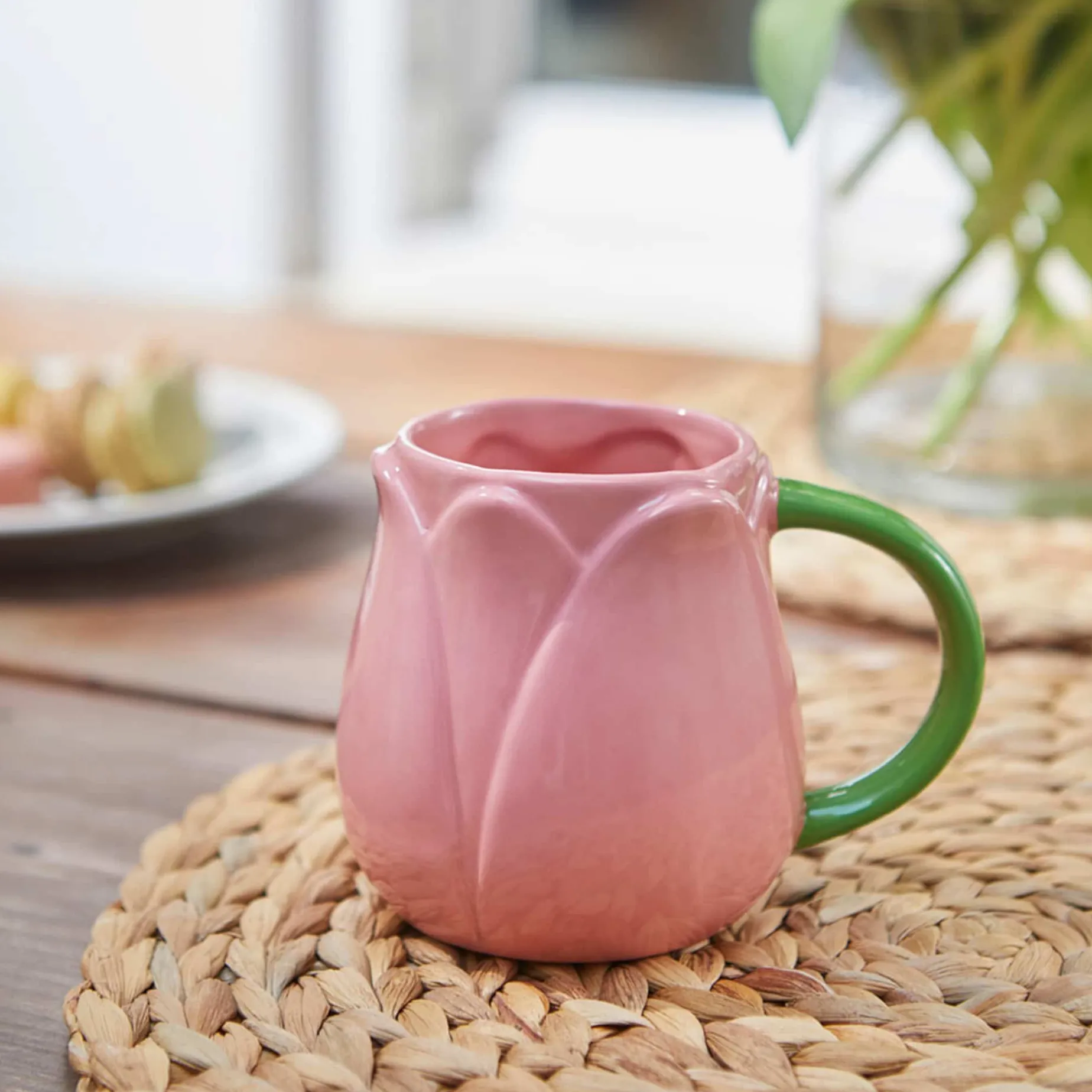 Pink Tulip Coffee Cup, 400ml