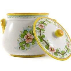 Pomegranate-Painted Terracotta Cooking Pot, 20cm