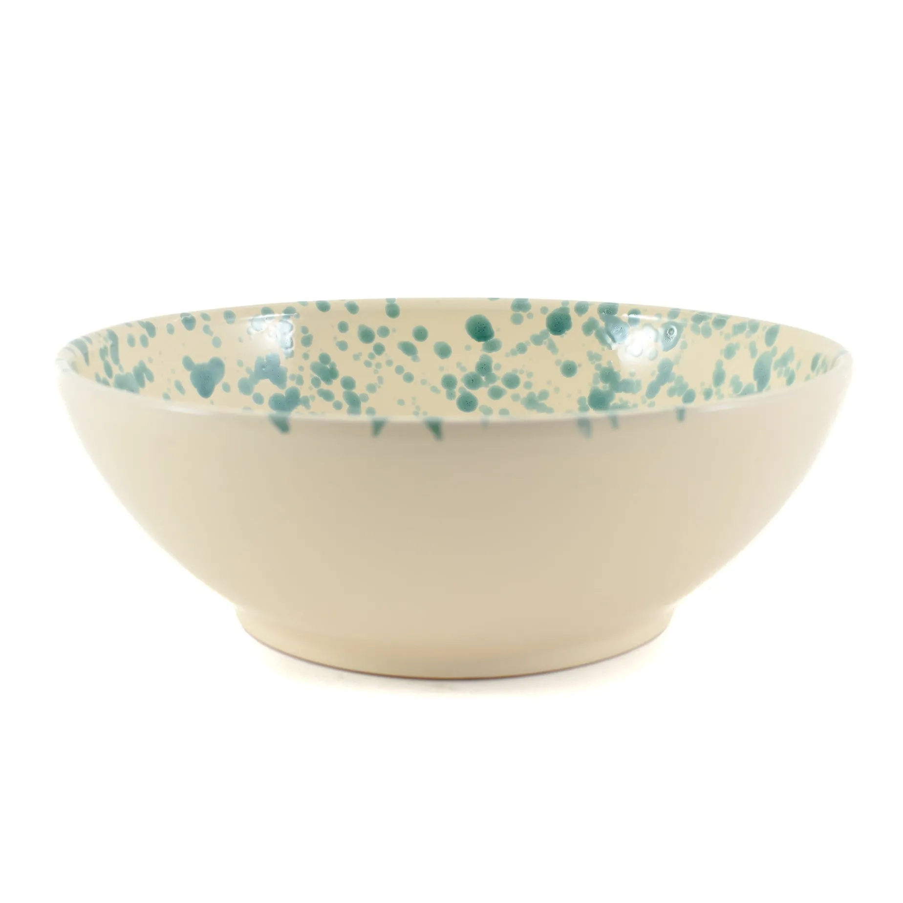 Puglia Aquamarine Splatter Large Salad Bowl, 28cm
