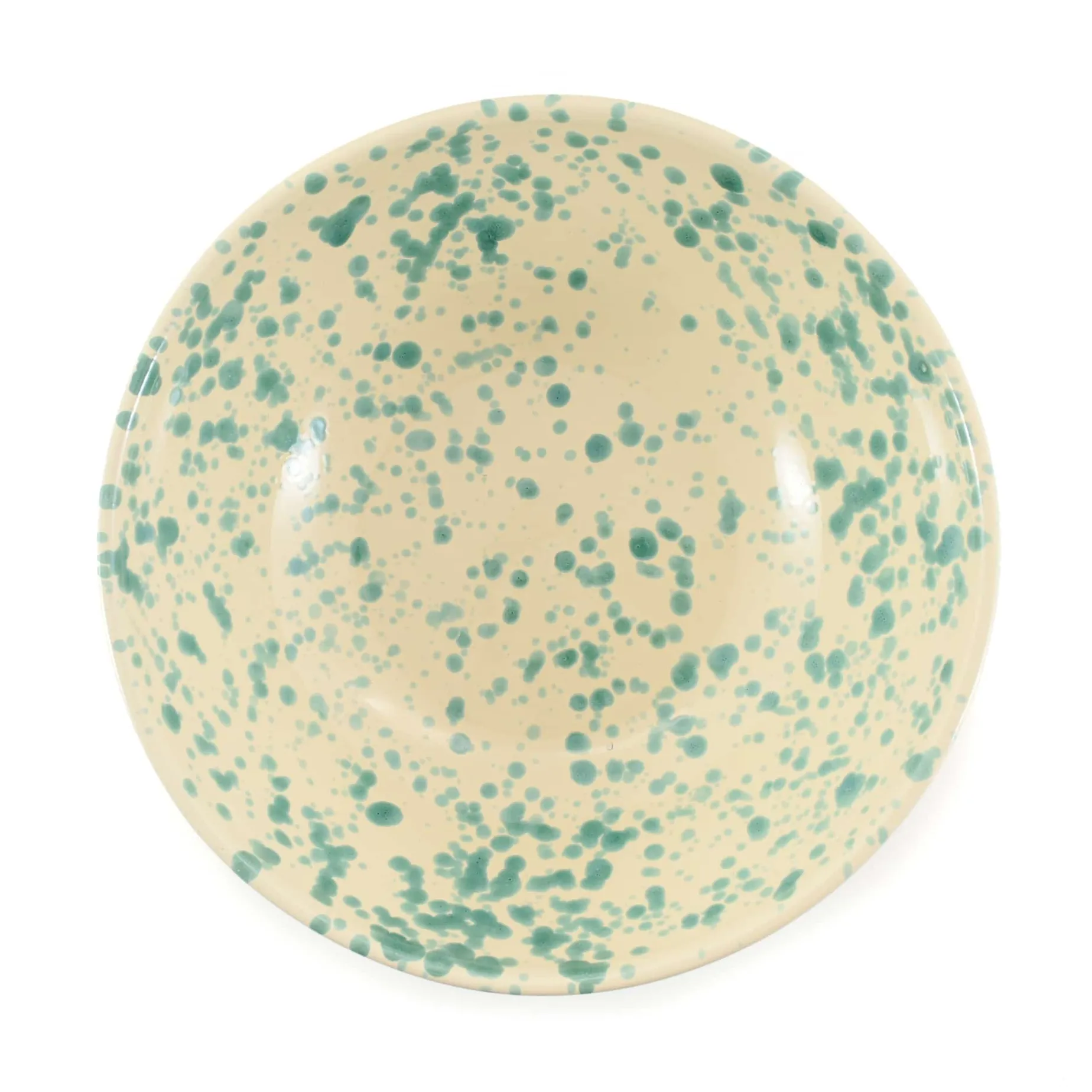 Puglia Aquamarine Splatter Large Salad Bowl, 28cm