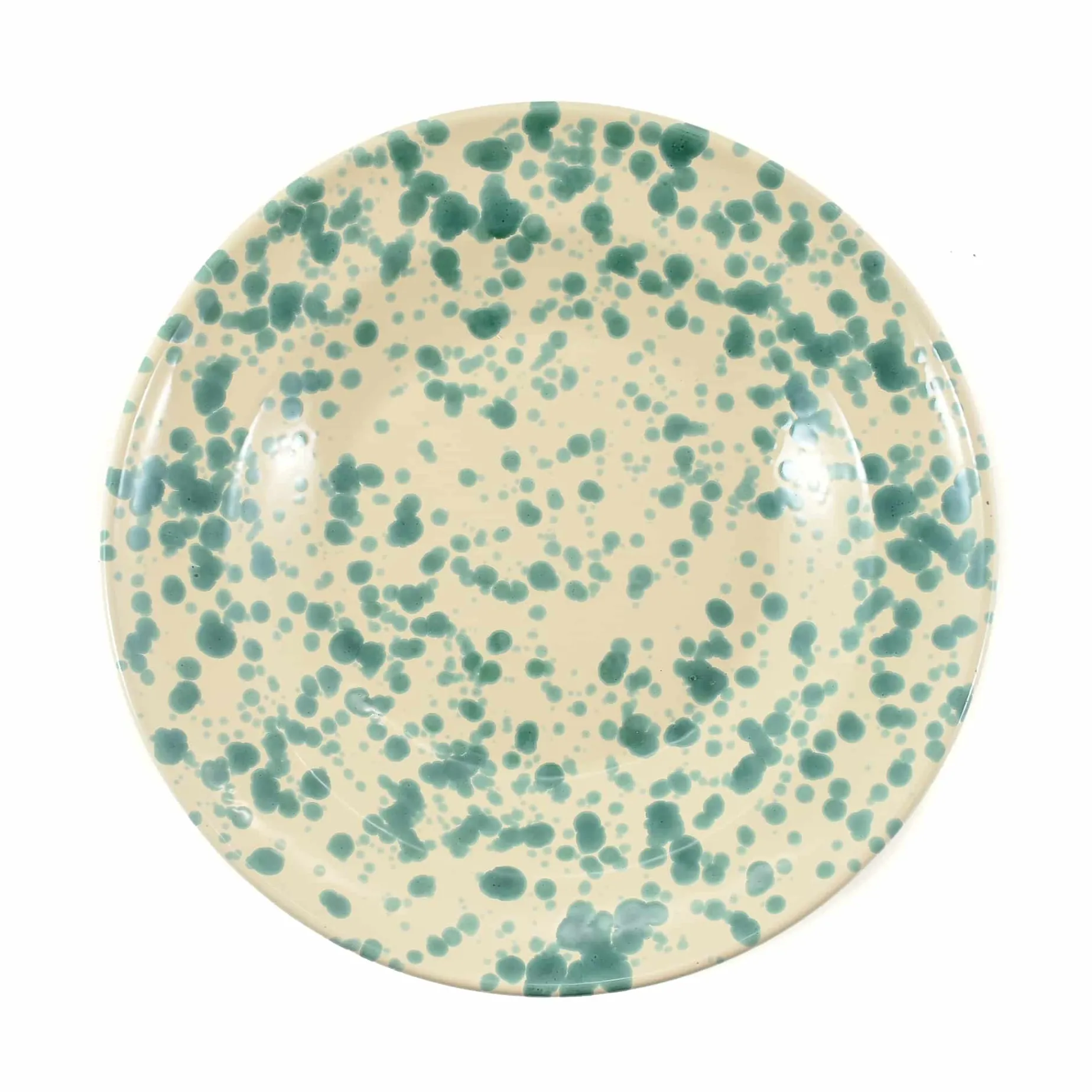 Puglia Aquamarine Splatter Pasta Bowl, 29cm