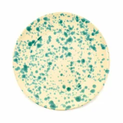 Puglia Aquamarine Splatter Dinner Plate, 27cm