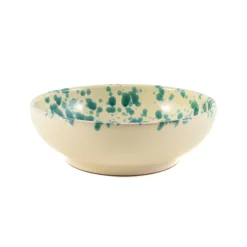 Puglia Aquamarine Splatter Bowl, 19cm