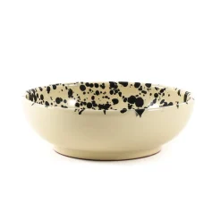 Puglia Black Splatter Bowl, 19cm