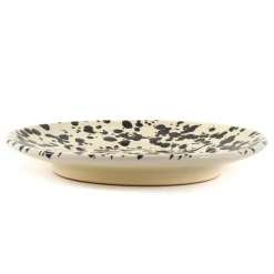 Puglia Black Splatter Side Plate, 19cm