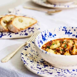 Puglia Blue Splatter Large Salad Bowl, 28cm