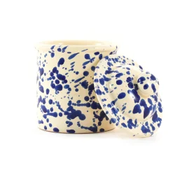 Puglia Blue Splatter Storage Jar, 15cm