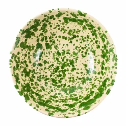 Puglia Green Splatter Large Salad Bowl, 28cm