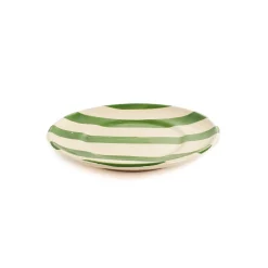 Puglia Green Stripe Side Plate, 19cm