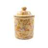 Puglia Lilac and Yellow Splatter Storage Jar, 15cm