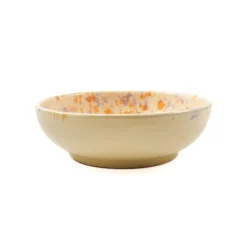 Puglia Lilac and Yellow Splatter Bowl, 19cm