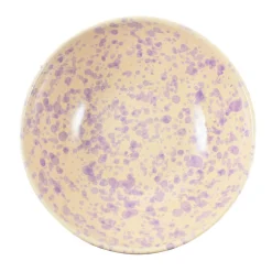 Puglia Lilac Splatter Large Salad Bowl, 28cm