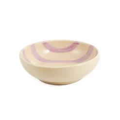 Puglia Lilac Stripe Bowl, 19cm