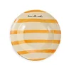 Puglia "Penne Alla Vodka" Yellow Stripe Pasta Bowl, 29cm