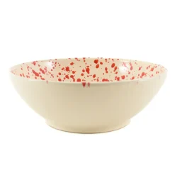 Puglia Red Splatter Large Salad Bowl, 28cm