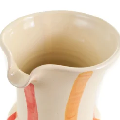 Puglia Yellow and Red Stripe Pitcher