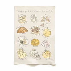 Quite Nice Clothing Dumplings from Around the World Organic Cotton Tea Towel