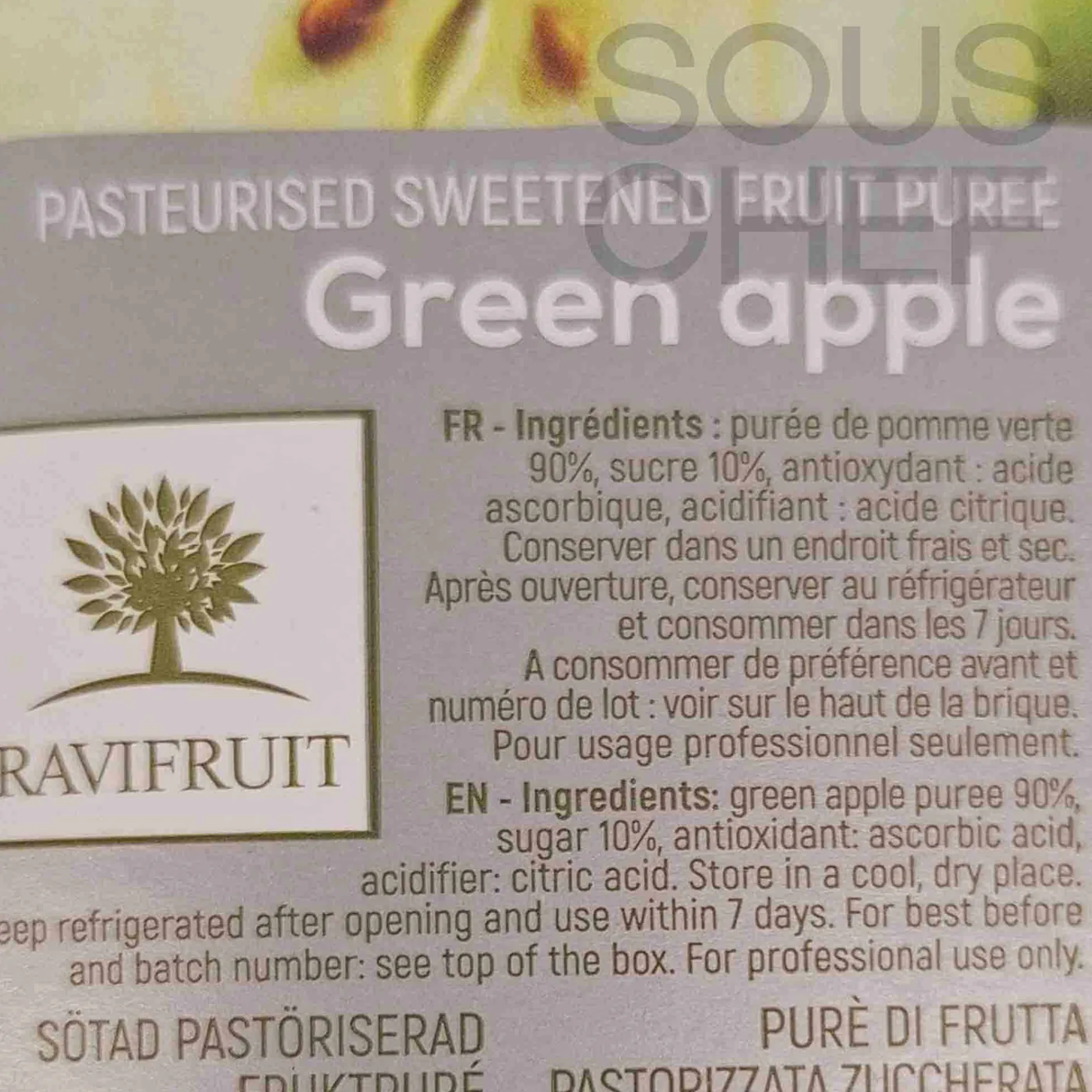 Ravifruit Apple Puree, 1 Litre