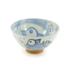 Rice Bowl With Blue Fish, 12cm