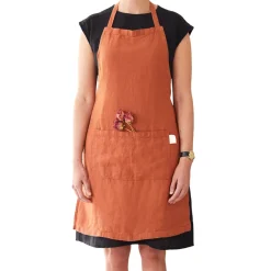 Rust Daily Linen Apron