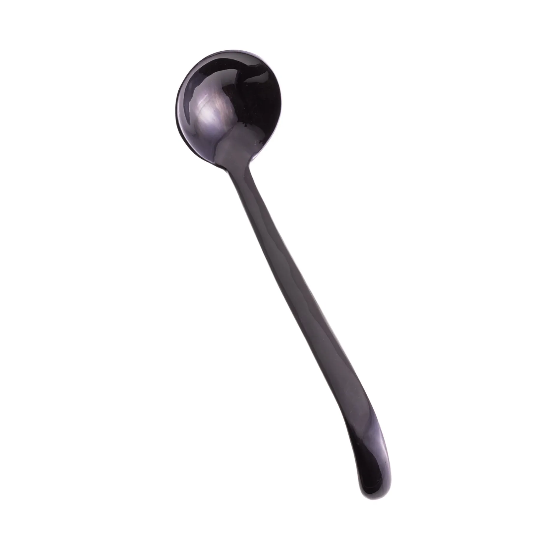 Sarah Petherick Black Horn Ladle, 25cm