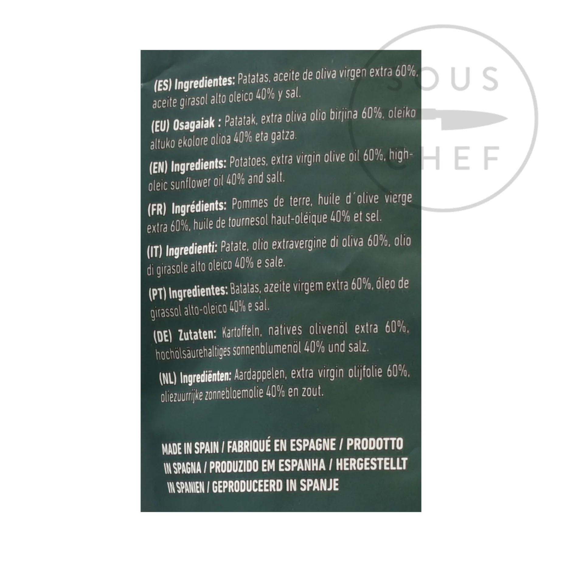 Sarriegui Patatas Fritas - Extra Virgin Olive Oil Crisps, 150g