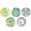 Seikou Porcelain Assorted Floral Side Plates, Set of 5, 15cm