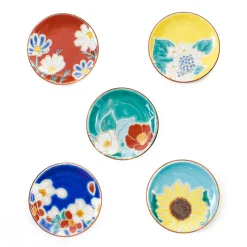 Seikou Porcelain Assorted Floral Chopstick Rests, Set of 5