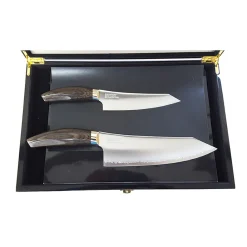Seki 3 Layer Knife Duo with Wooden Gift Box