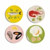 Set of 4 Assorted Seafood Side Plates, 16cm